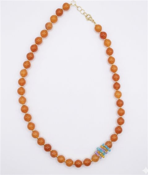 Collana Sicylui Donna in Argento 1491CO17-ARANCIO - 1491CO17-ARANCIO